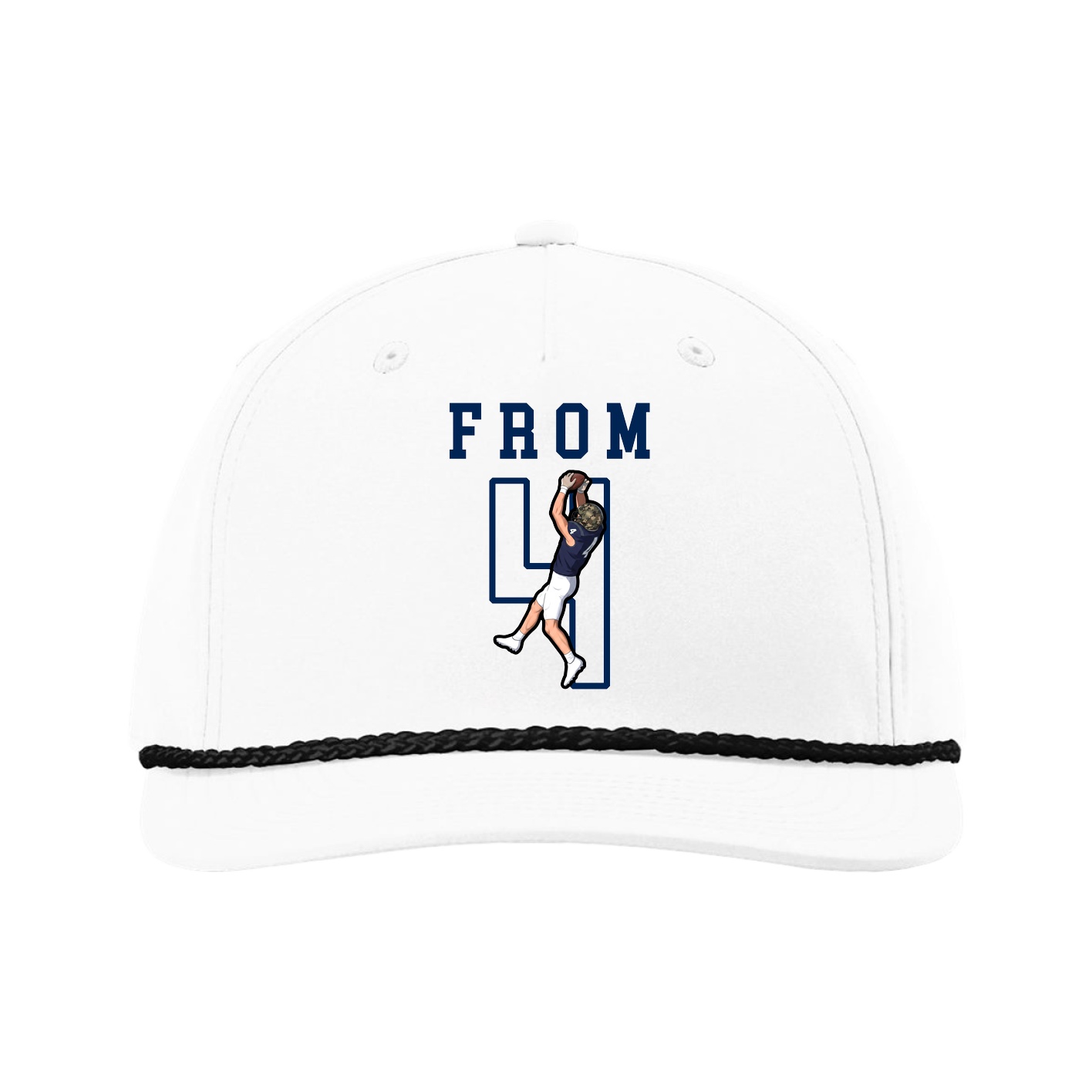 Five-Panel Classic Rope Cap — Shirsey in White