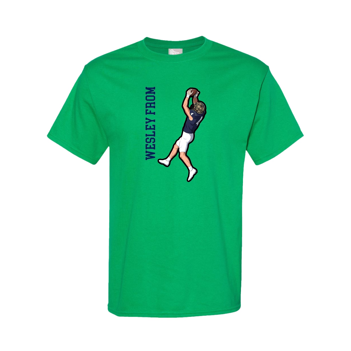 Tee — Name Vertical in Green