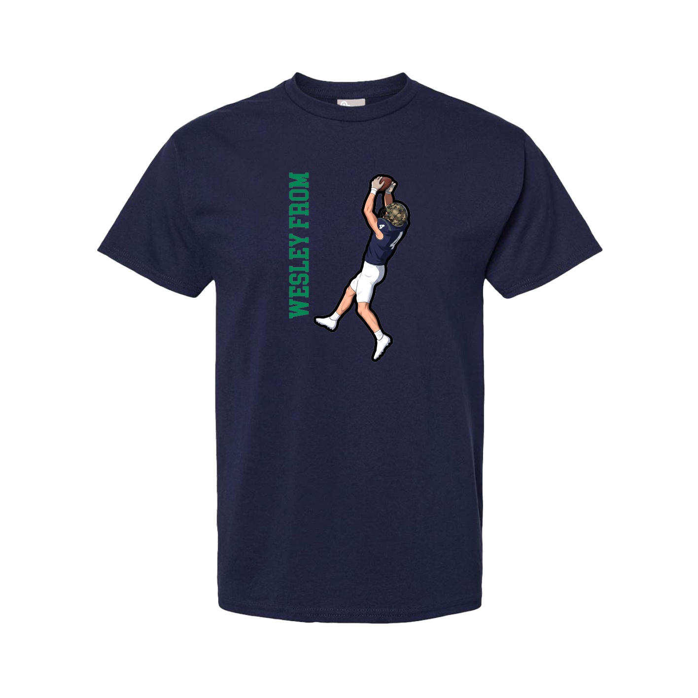 Youth Tee — Name Vertical in Navy