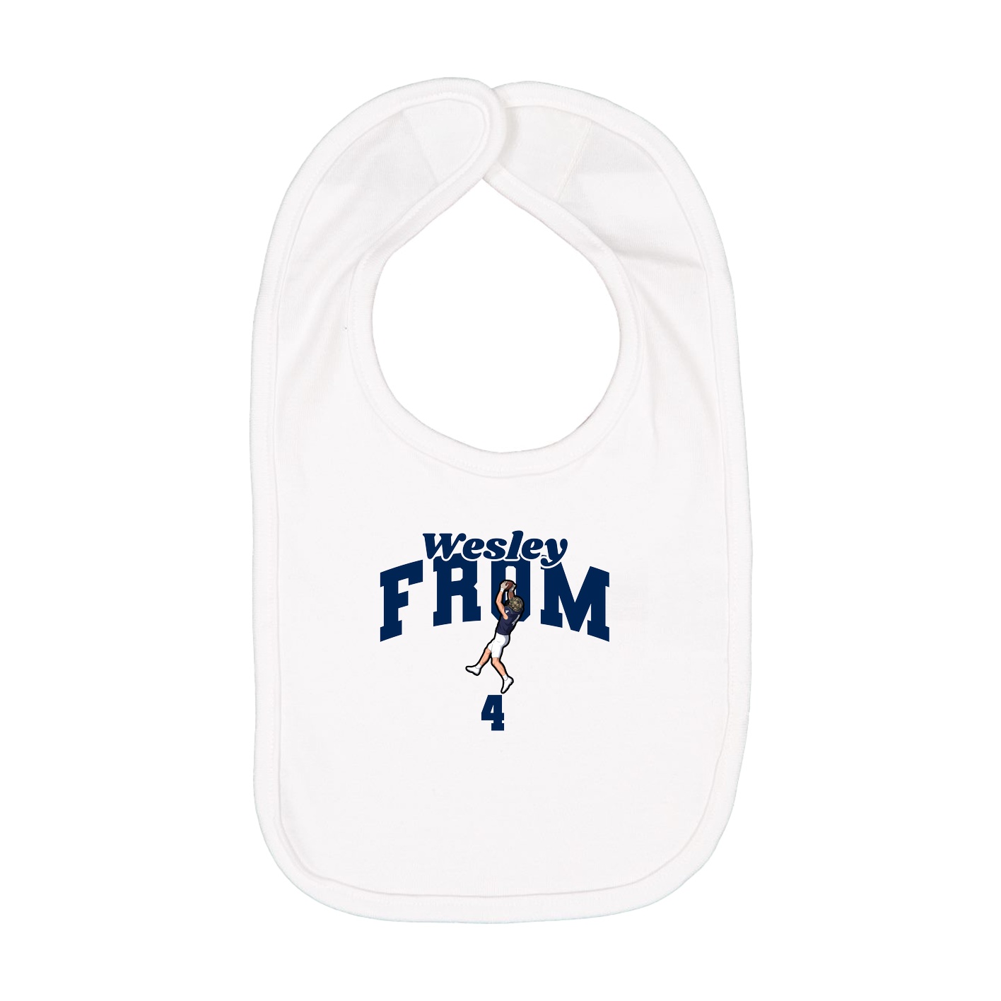 Infant Bib — Signature Arch in White