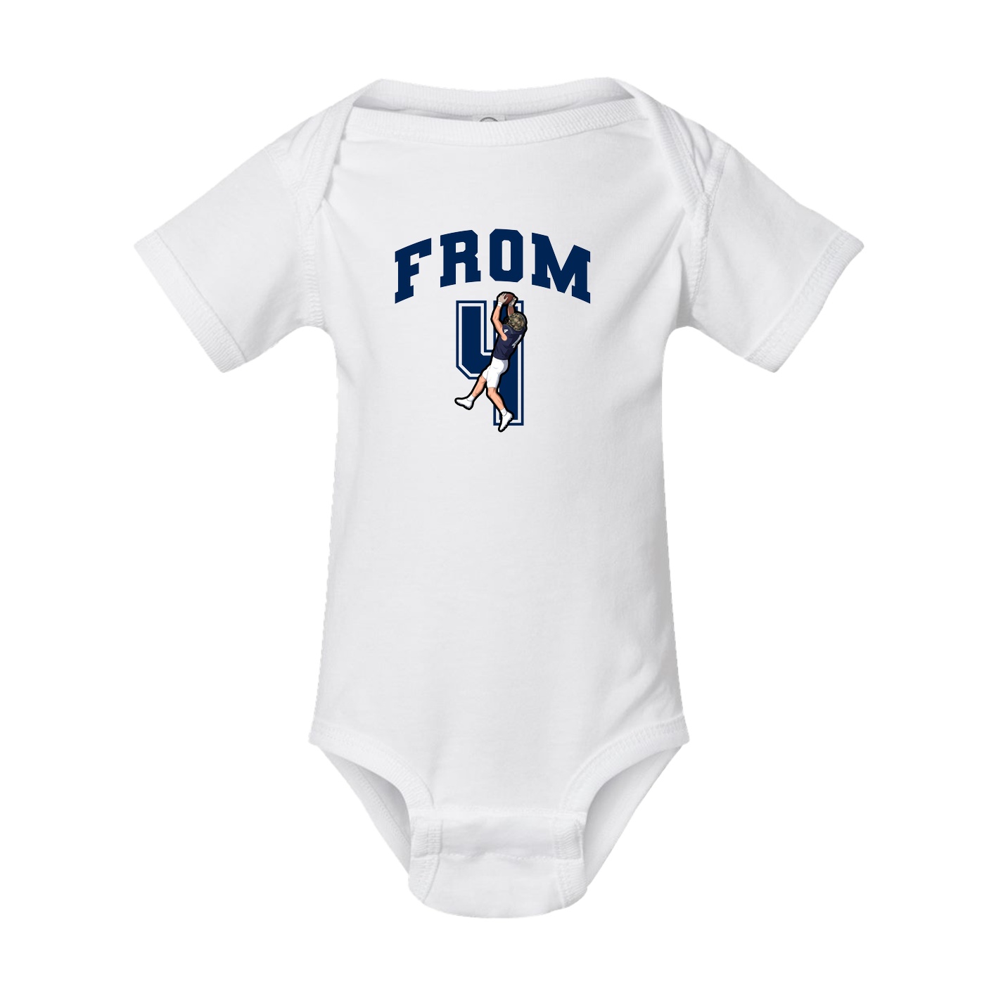 Baby Onesie — Number in White