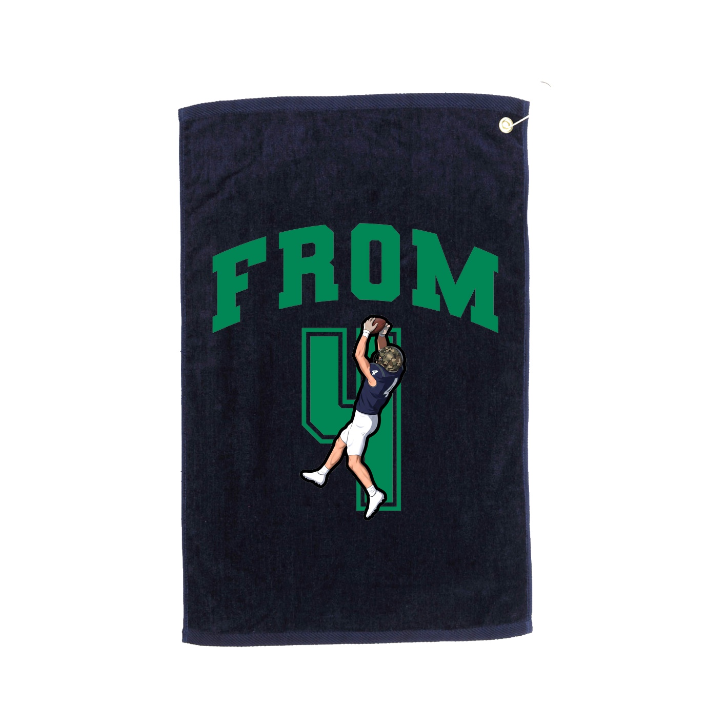 Golf Towel — Number in Navy