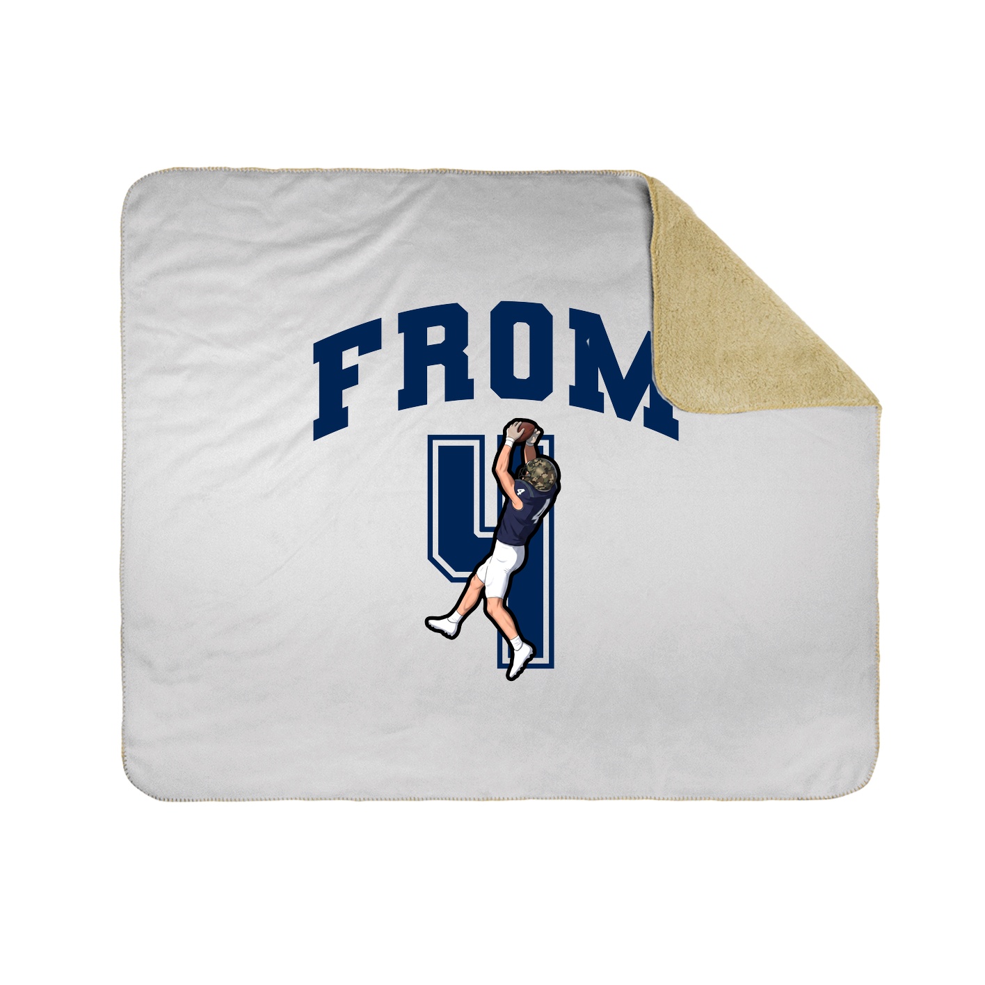 Throw Blanket — Number in White