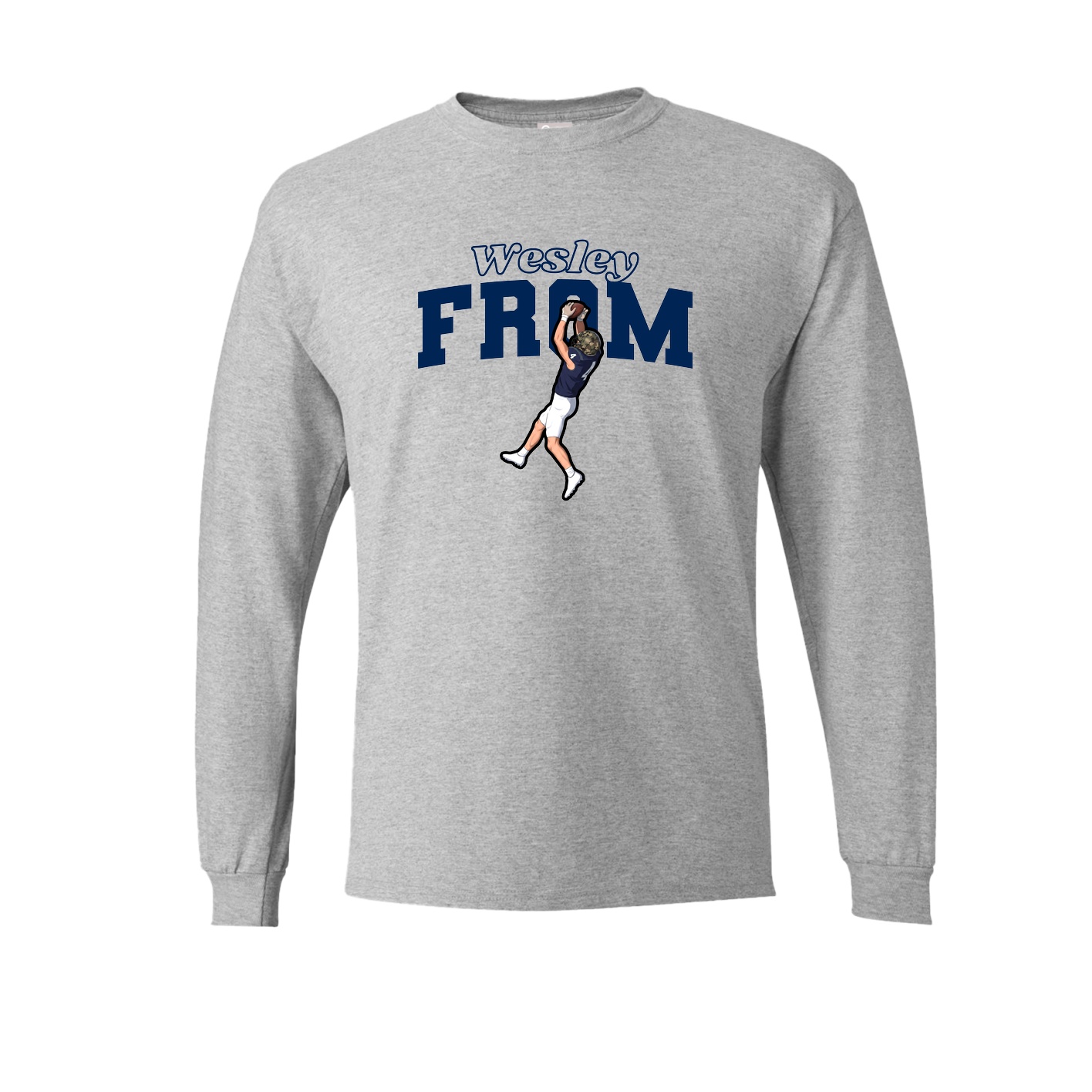 Long Sleeve Tee — Name Arch in Grey