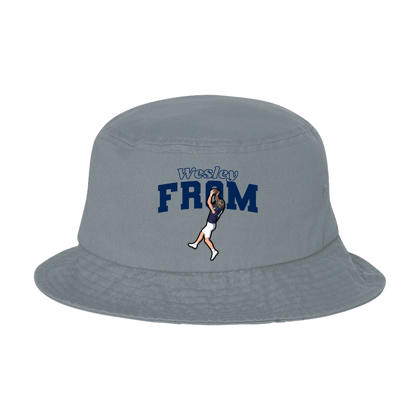 Bucket Cap — Name Arch in Grey