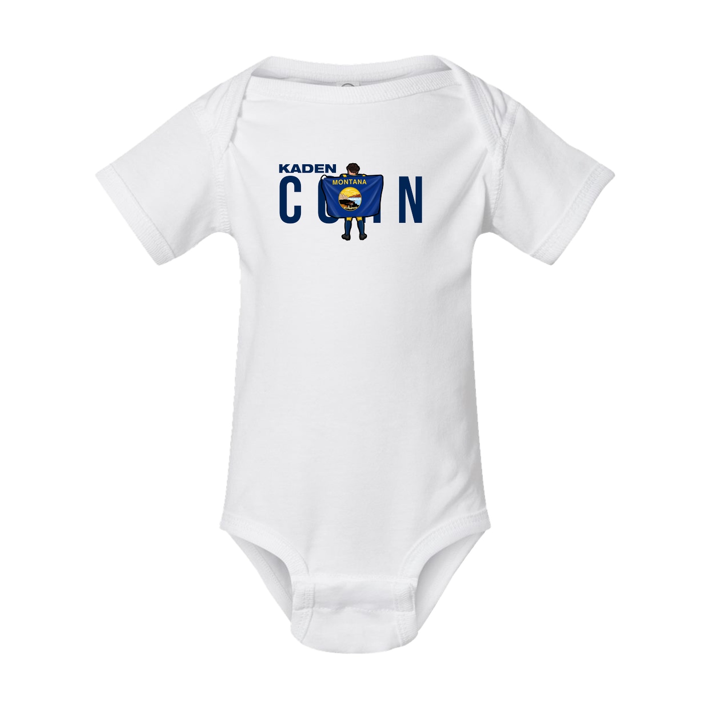 Baby Onesie — Player Name in White