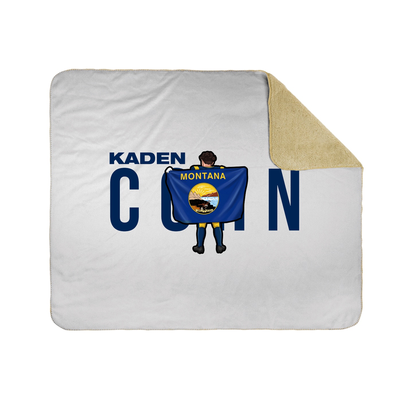 Throw Blanket — Player Name in White