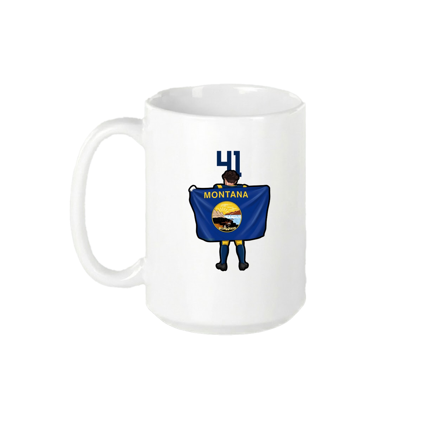 15oz Coffee Mug — Number Top in White