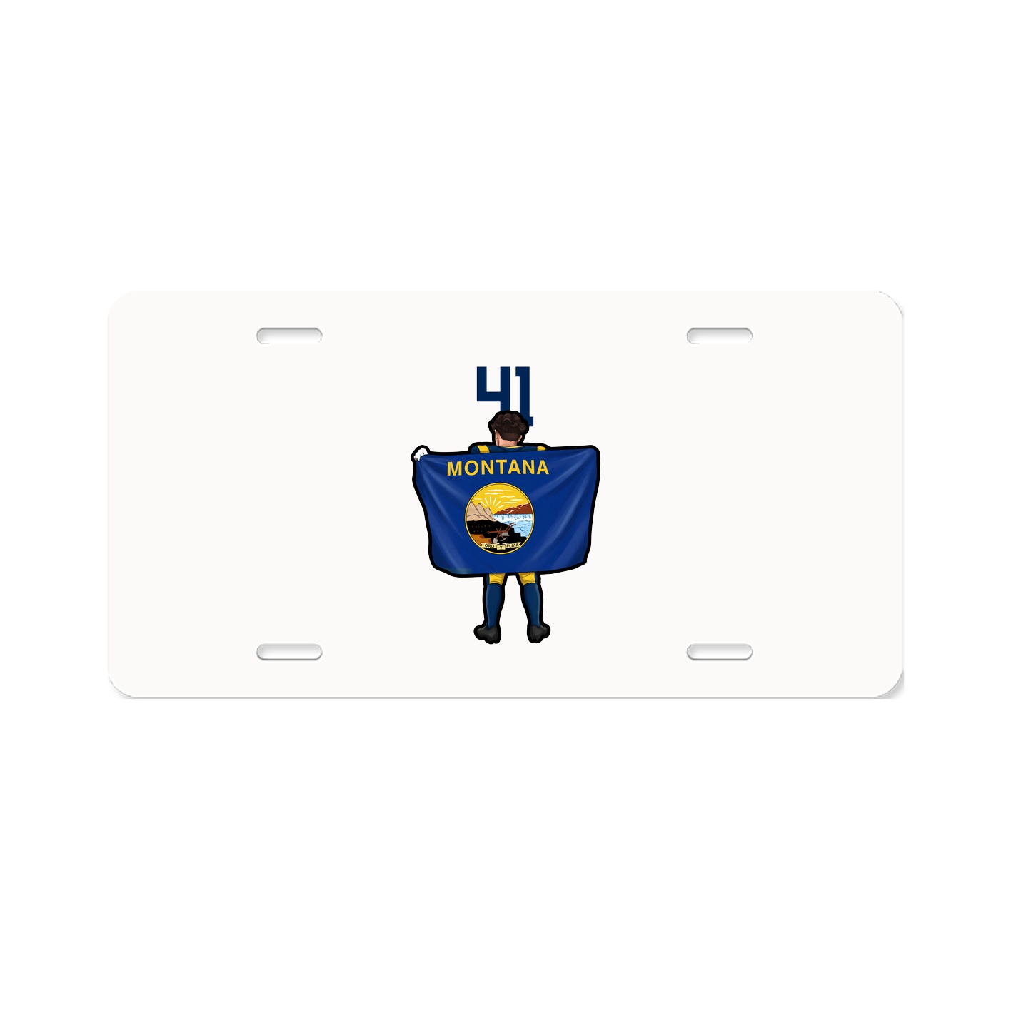 License Plate — Number Top in Classic