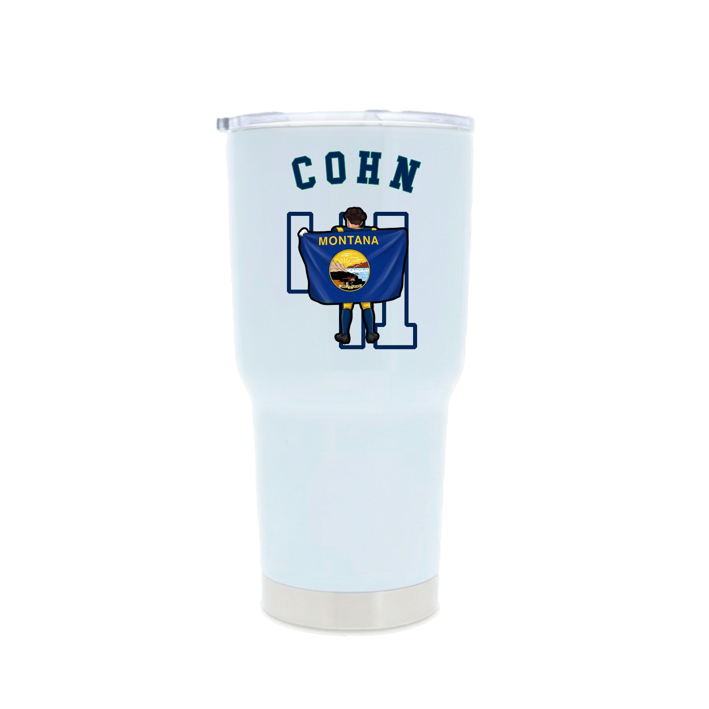 30oz Stainless Steel Tumbler — Shirsey Arch in White