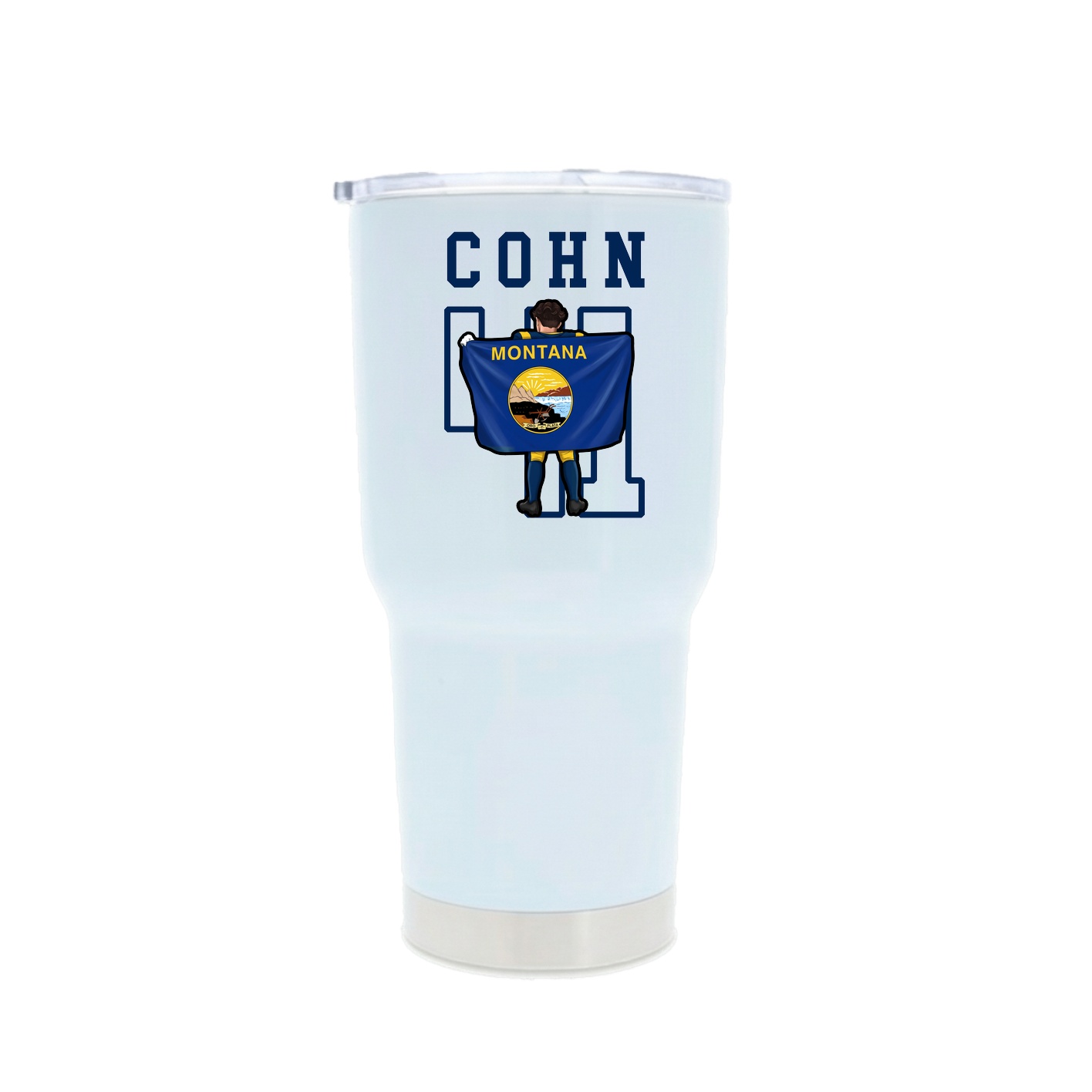 30oz Stainless Steel Tumbler — Shirsey in White