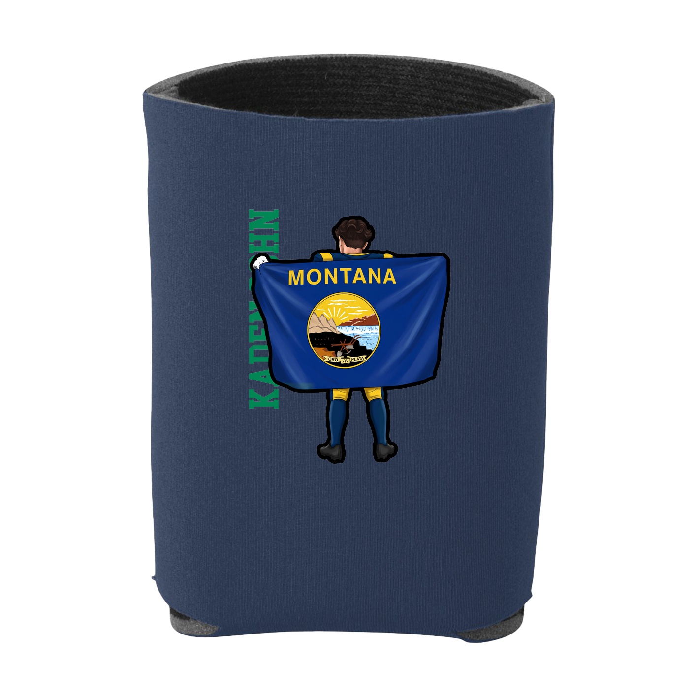 Can Holder — Name Vertical in Navy