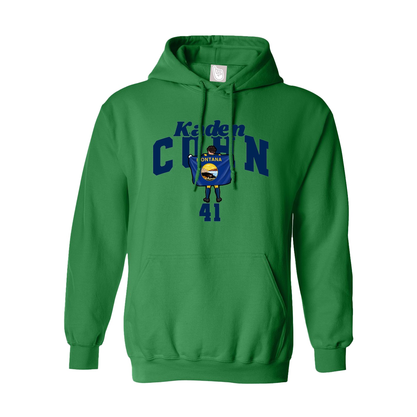 Youth Hoodie — Signature Arch in Green