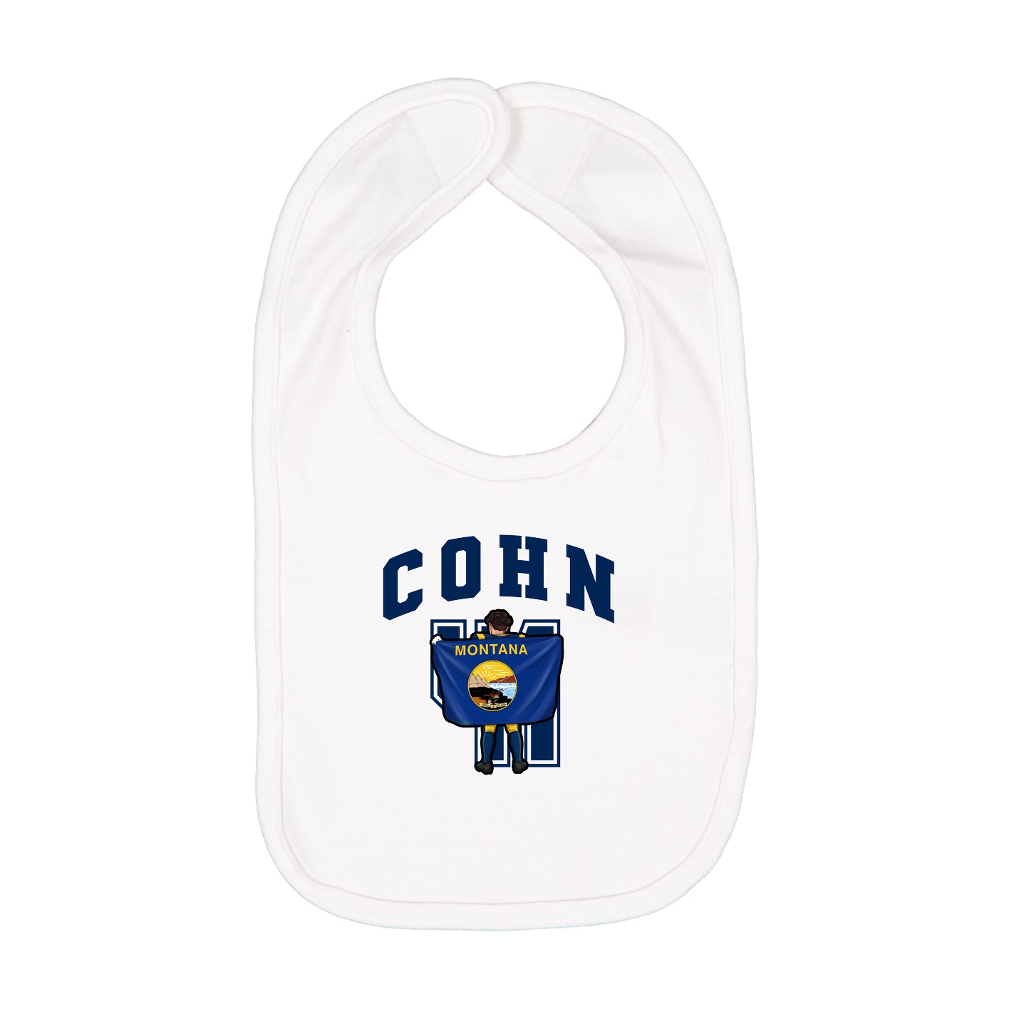 Infant Bib — Number in White