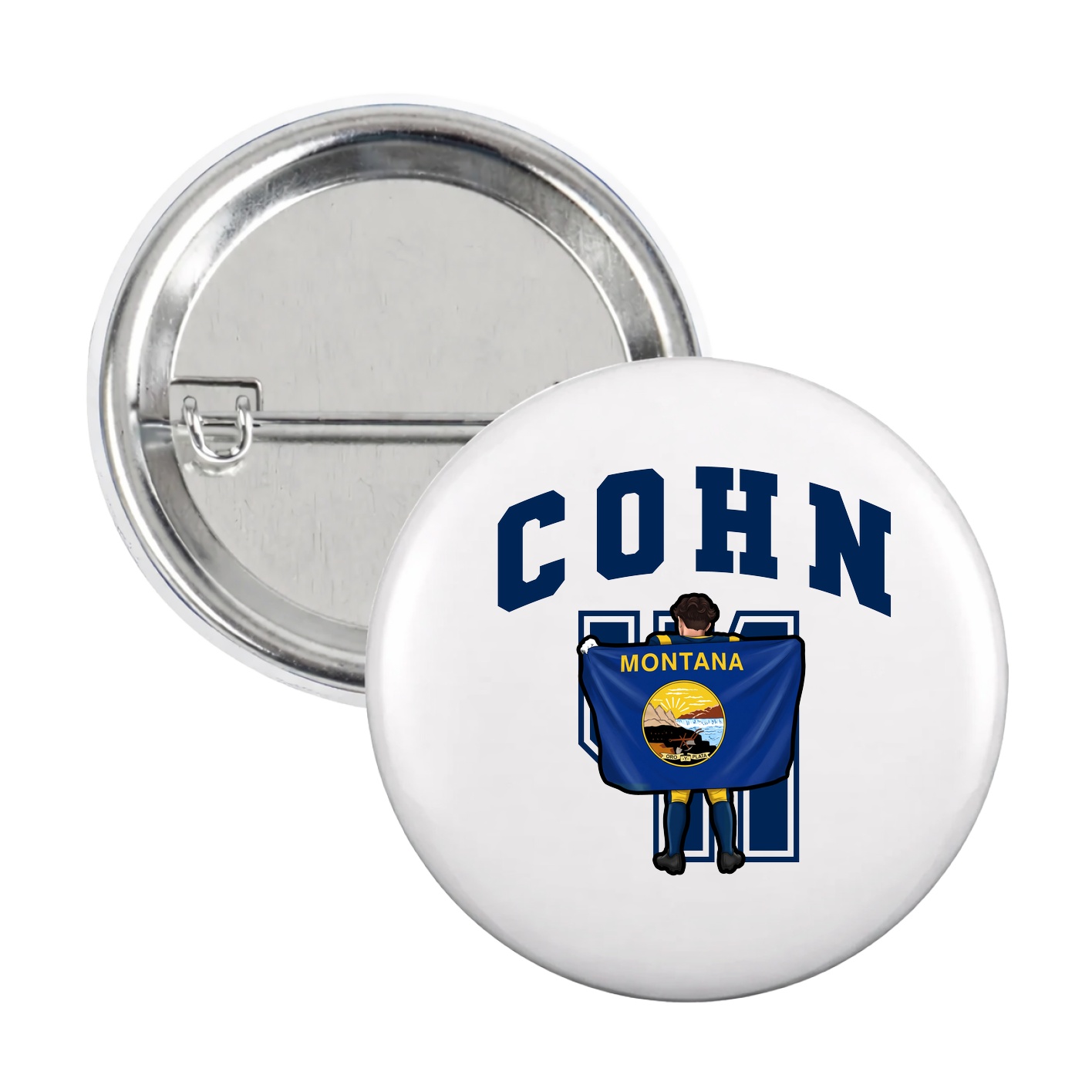 Game Day Button — Number in White