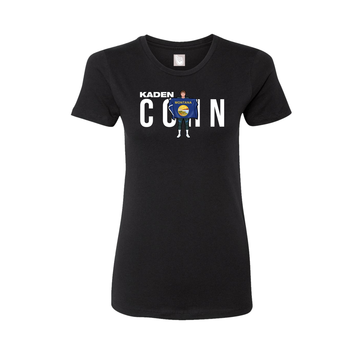 Fitted Women's Tee — Player Name in Black