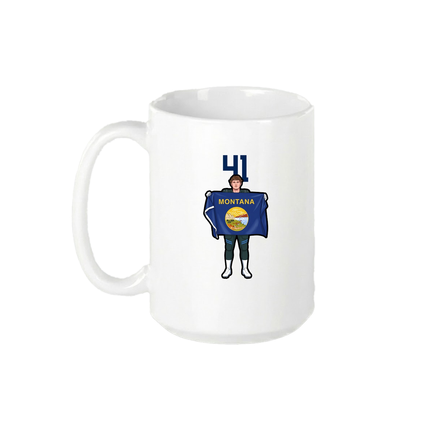 15oz Coffee Mug — Number Top in White