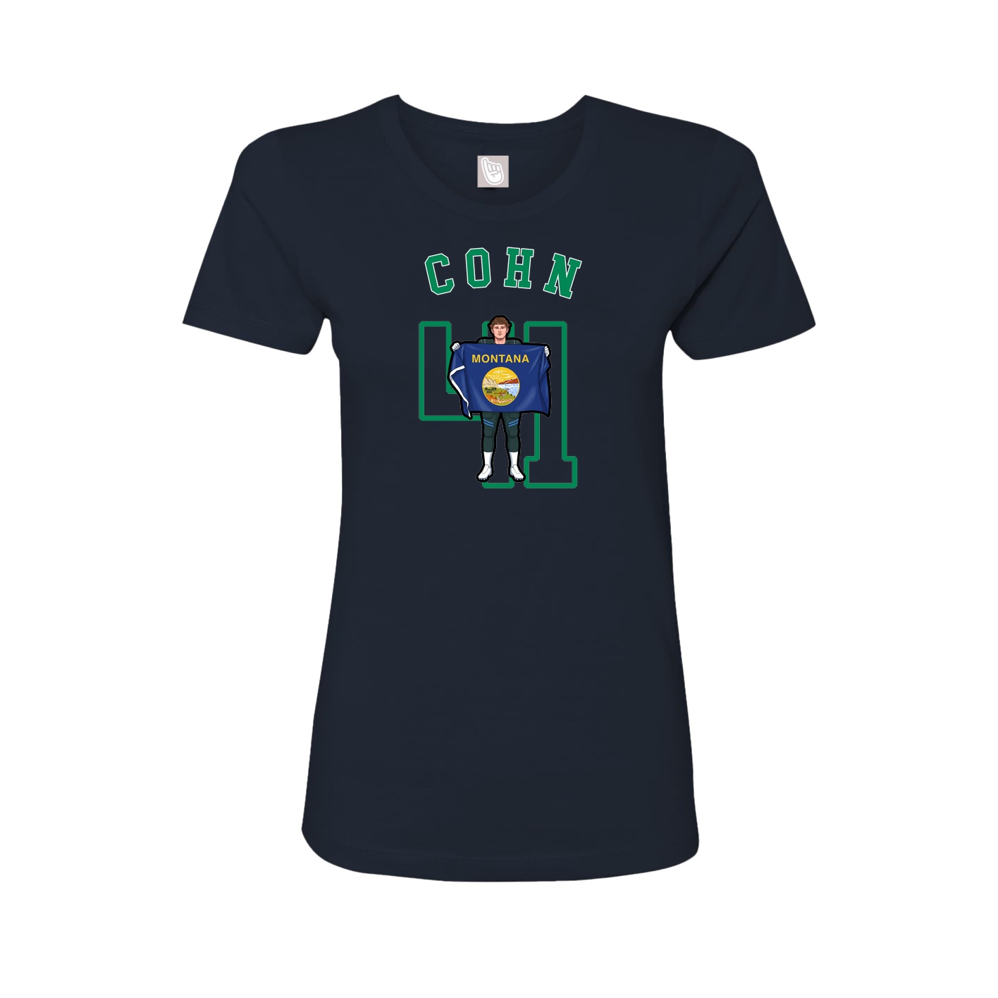 Fitted Women's Tee — Shirsey Arch in Navy