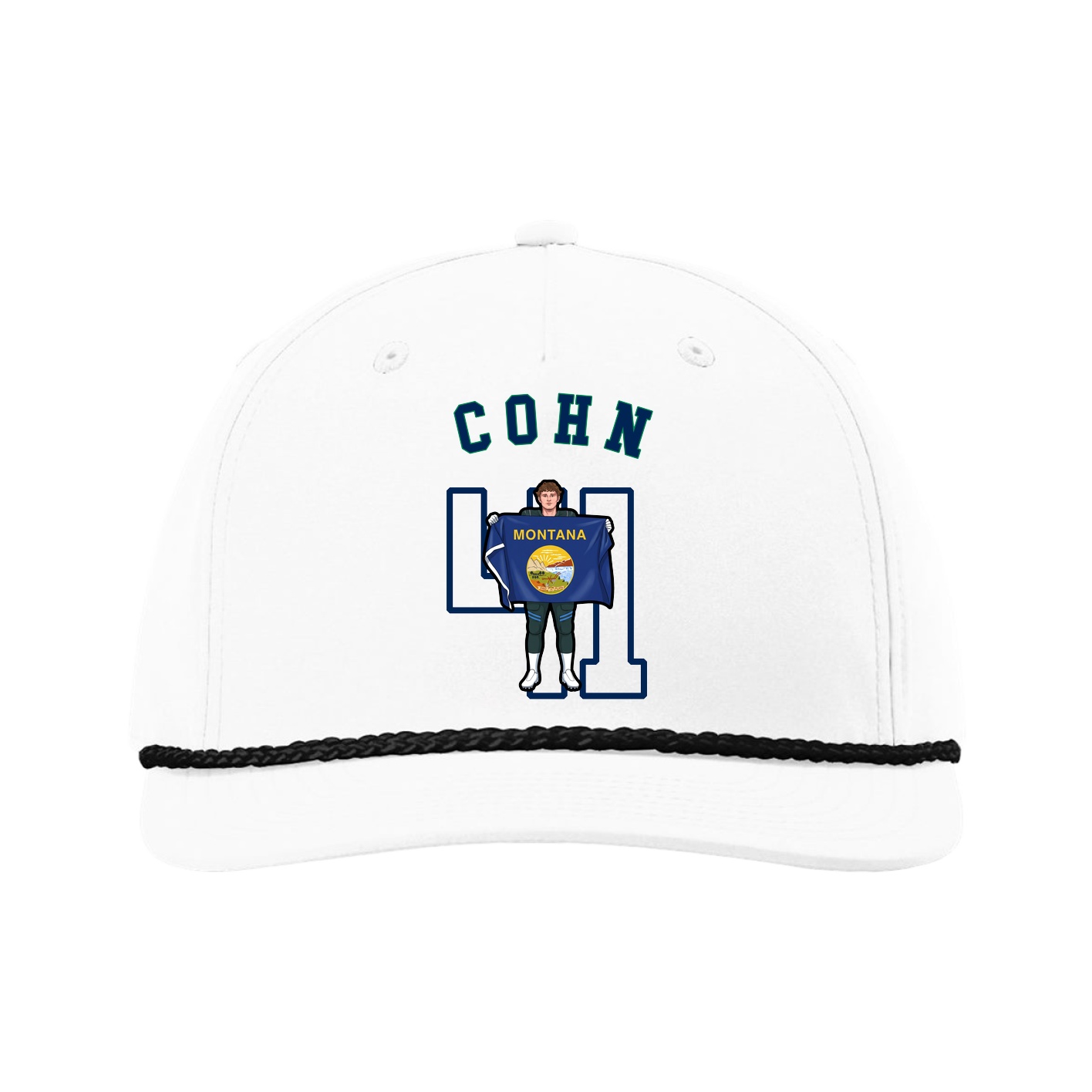 Five-Panel Classic Rope Cap — Shirsey Arch in White