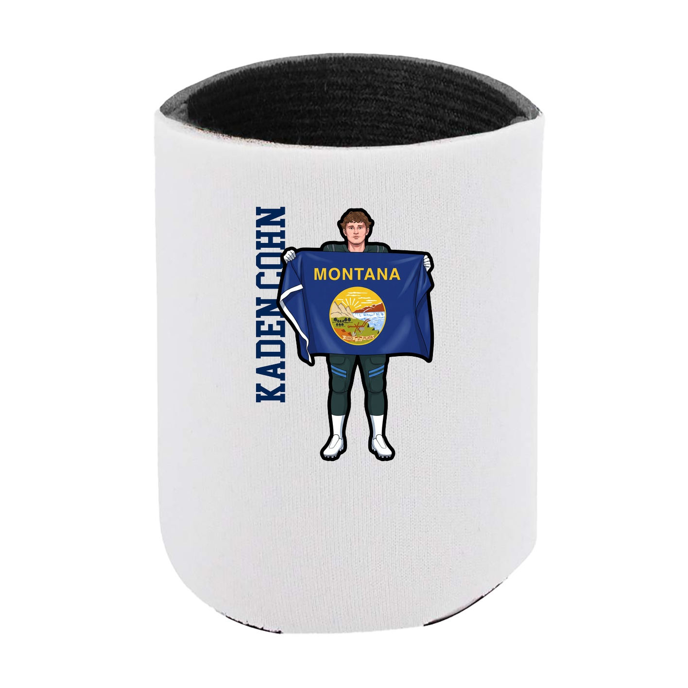 Can Holder — Name Vertical in White
