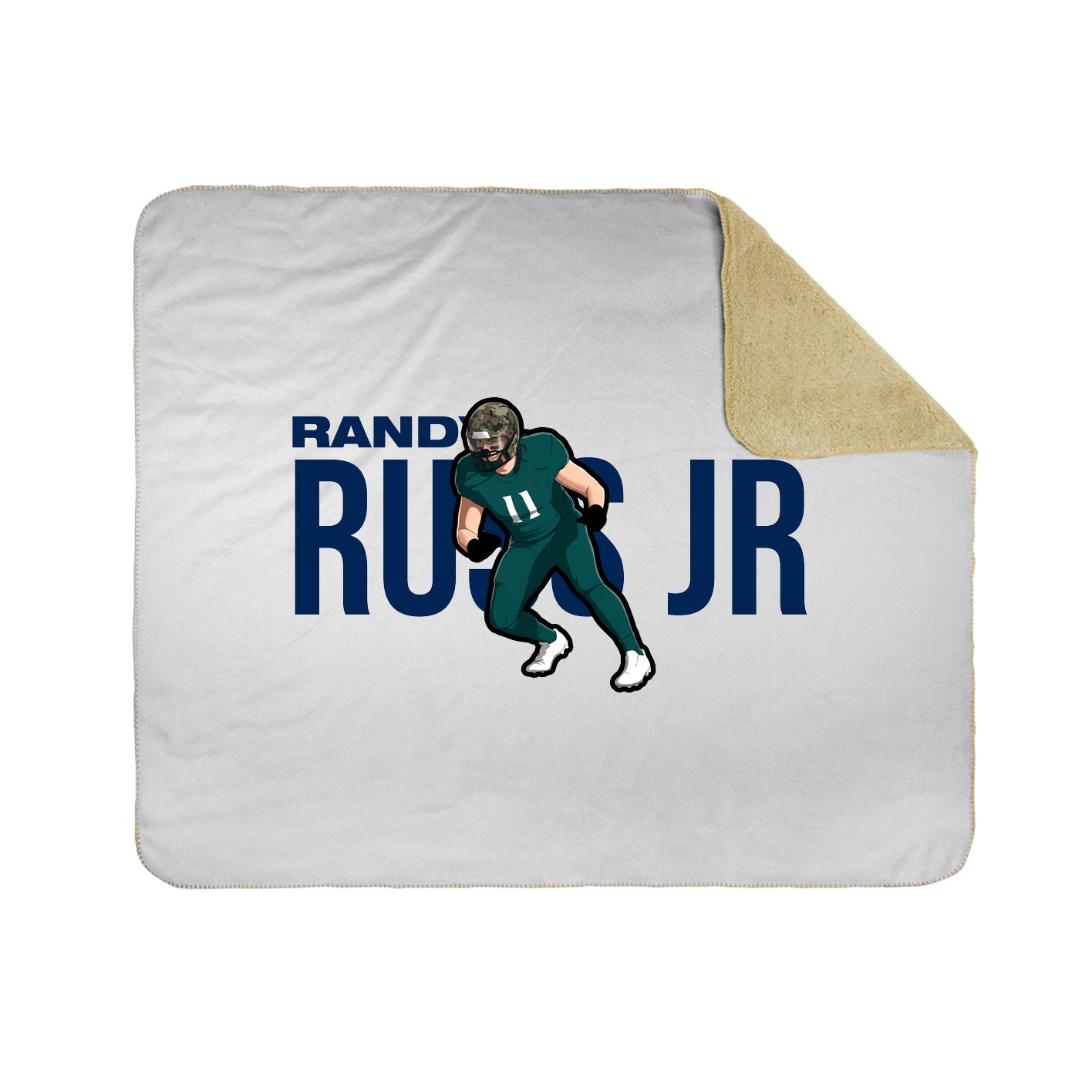 Throw Blanket — Player Name in White