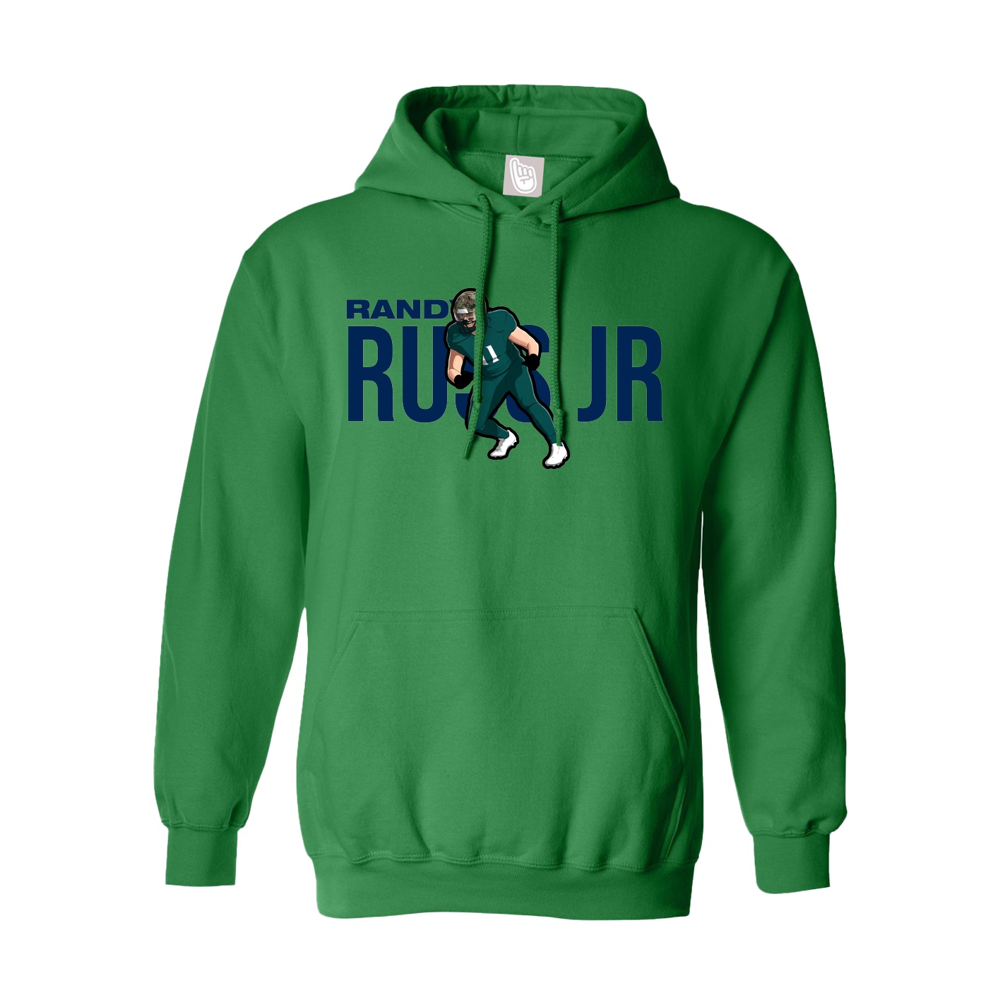 Hoodie — Player Name in Green