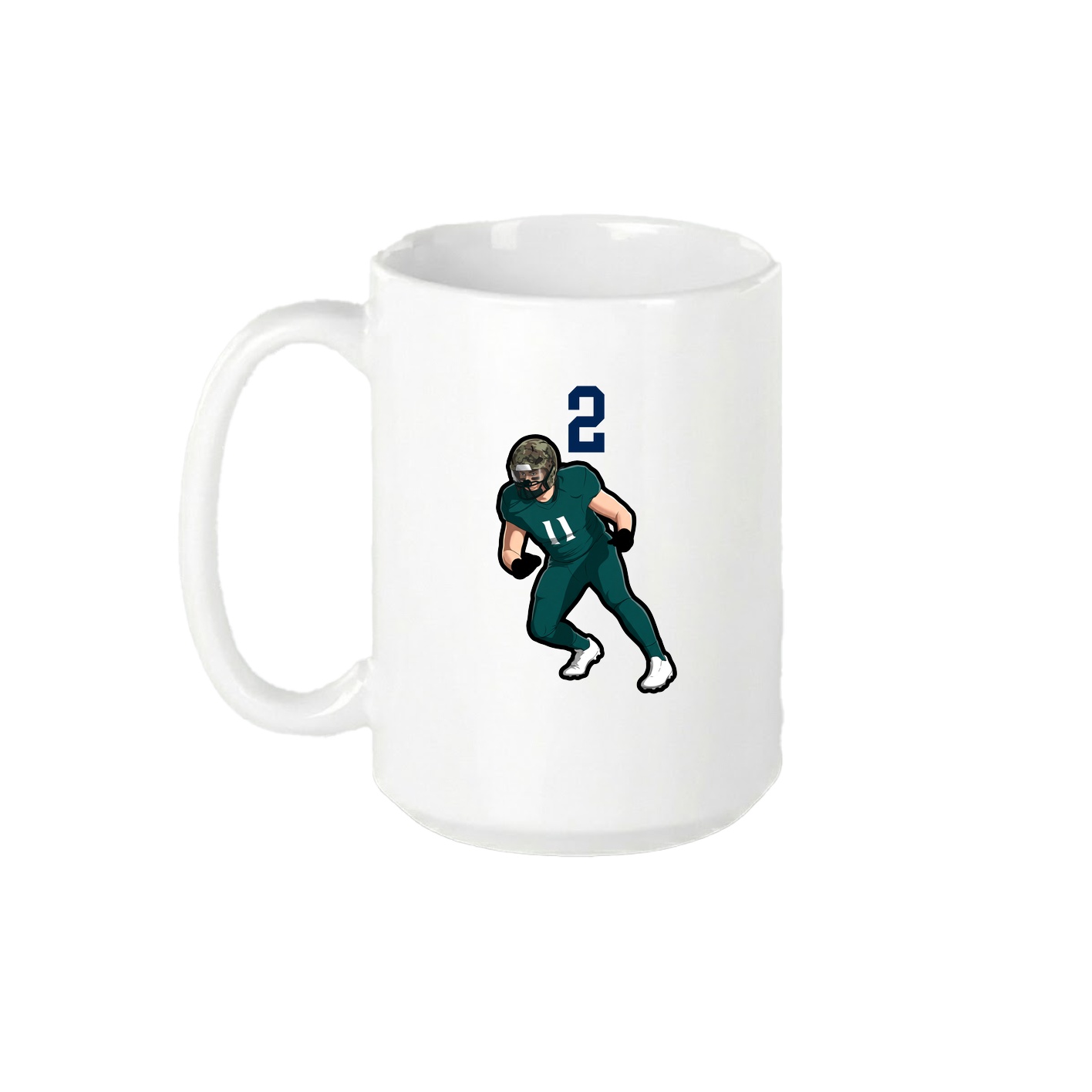 15oz Coffee Mug — Number Top in White