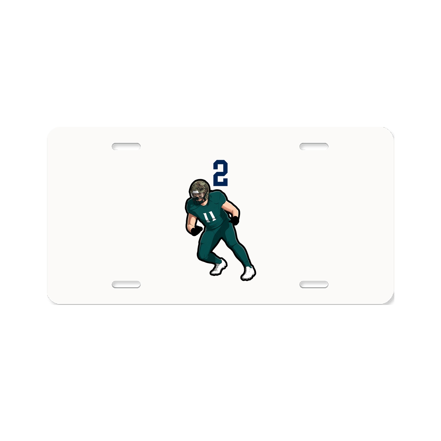 License Plate — Number Top in Classic