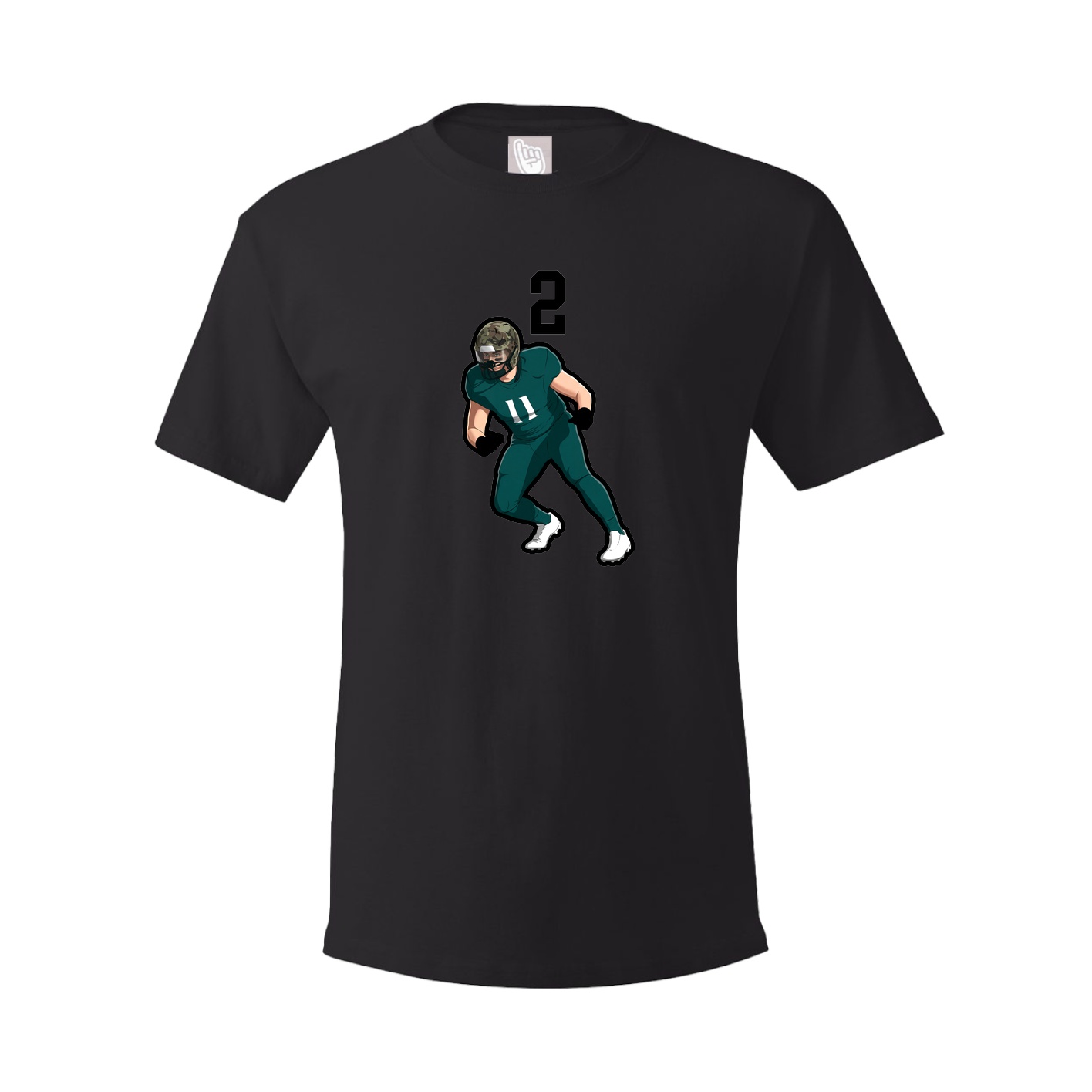 Youth Tee — Number Top in Black