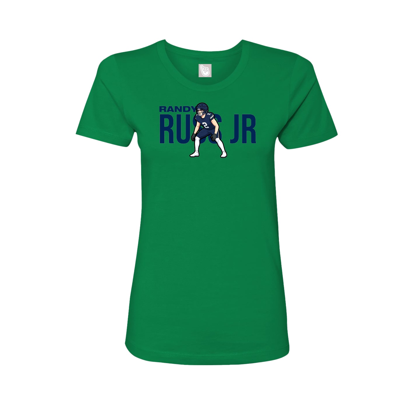 Fitted Women's Tee — Player Name in Green