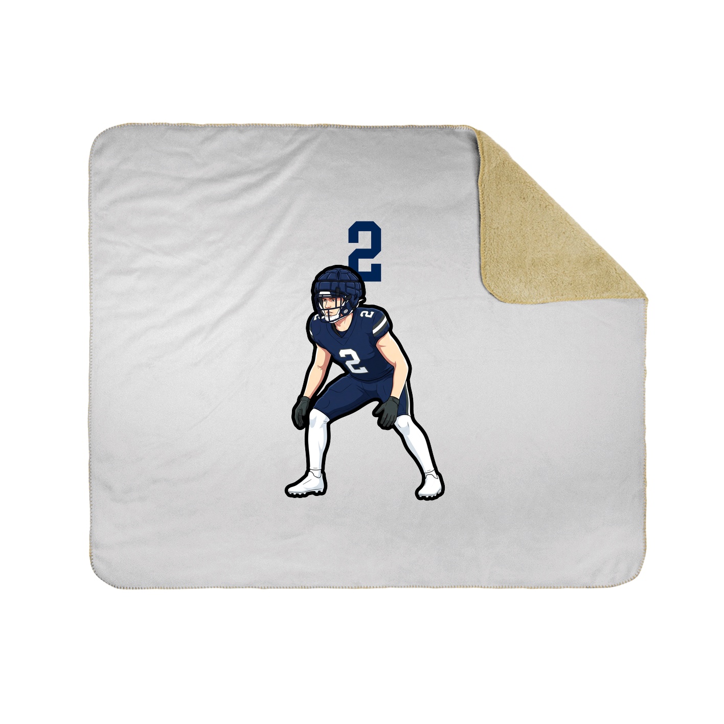 Throw Blanket — Number Top in White