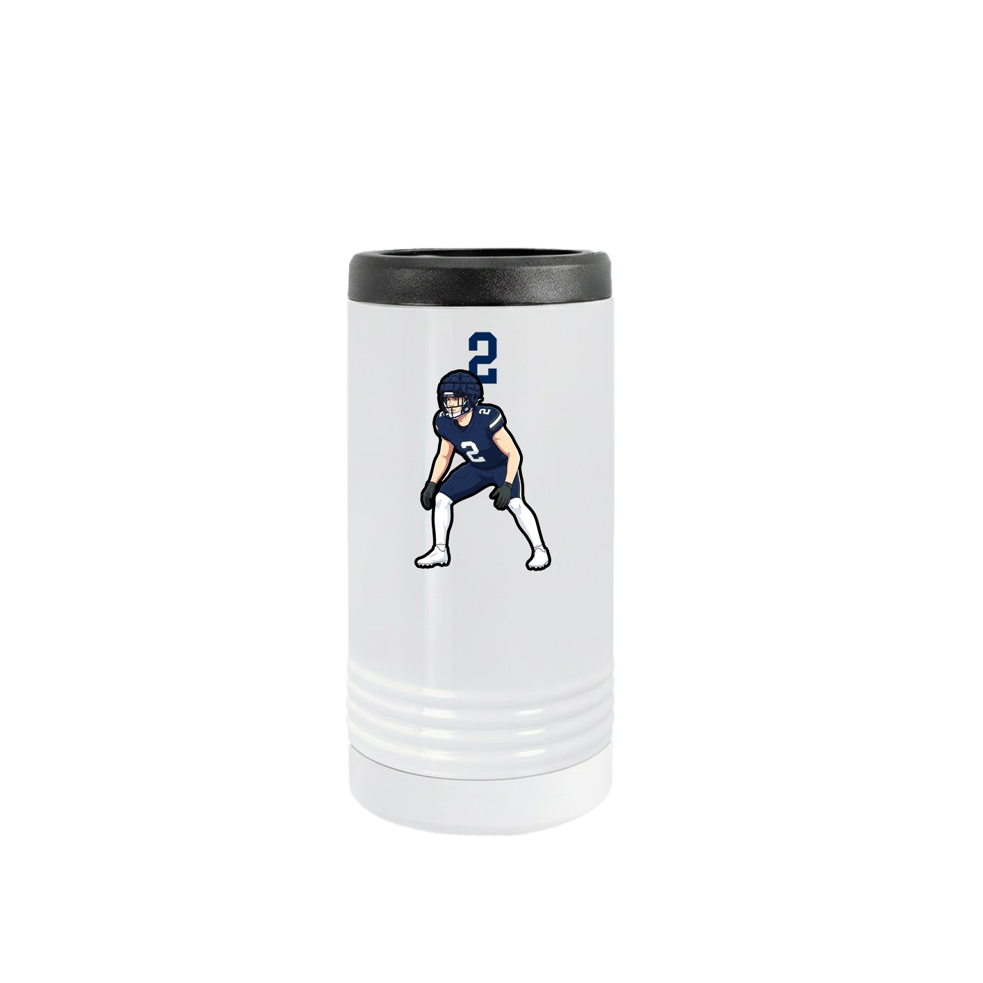 Slim Beverage Holder — Number Top in White