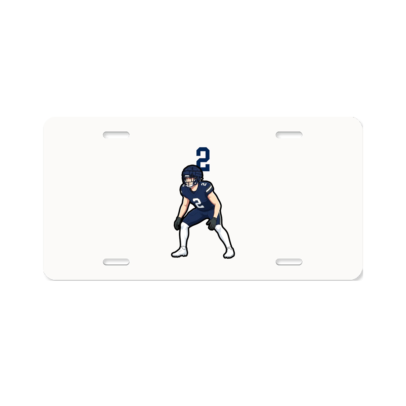 License Plate — Number Top in Classic