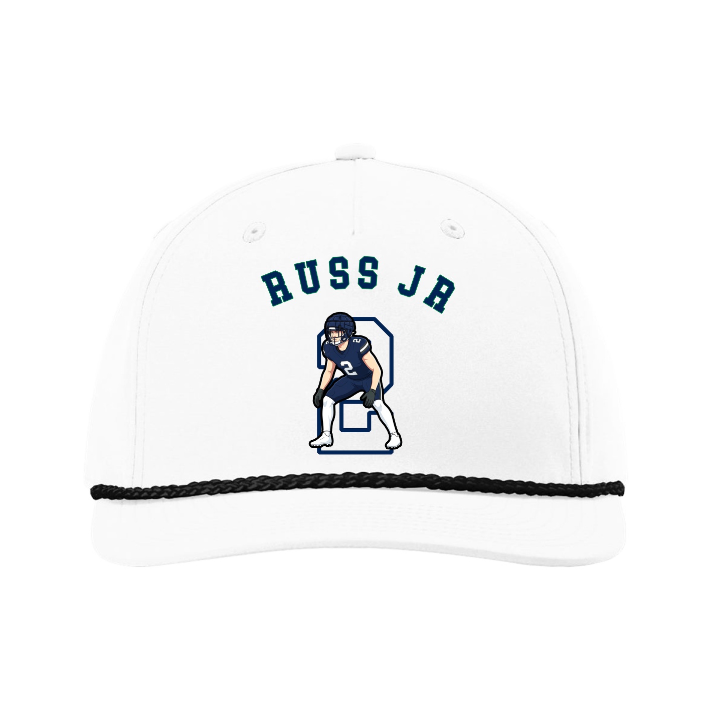 Five-Panel Classic Rope Cap — Shirsey Arch in White