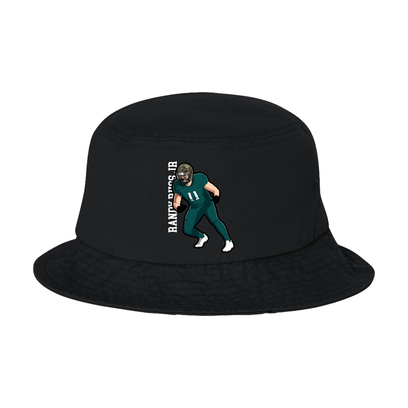 Bucket Cap — Name Vertical in Black