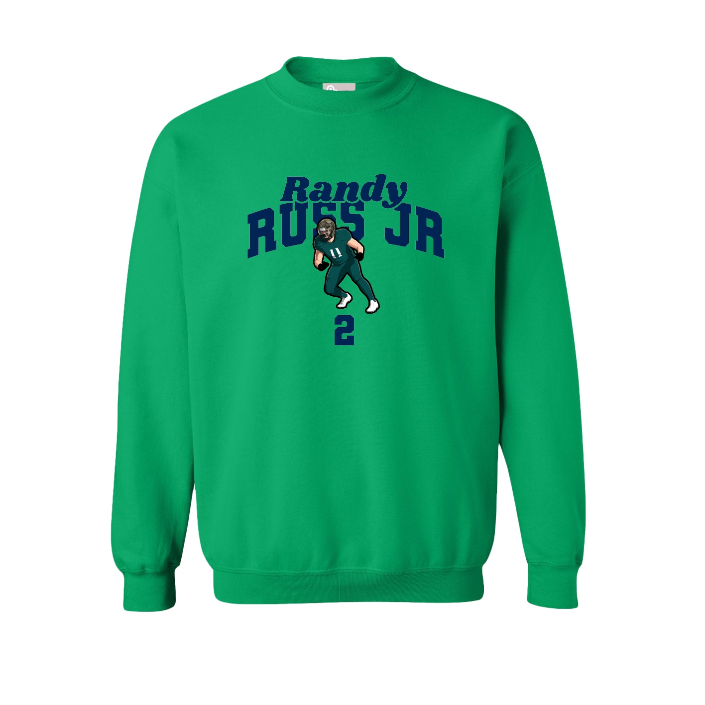 Fleece Crew — Signature Arch in Green