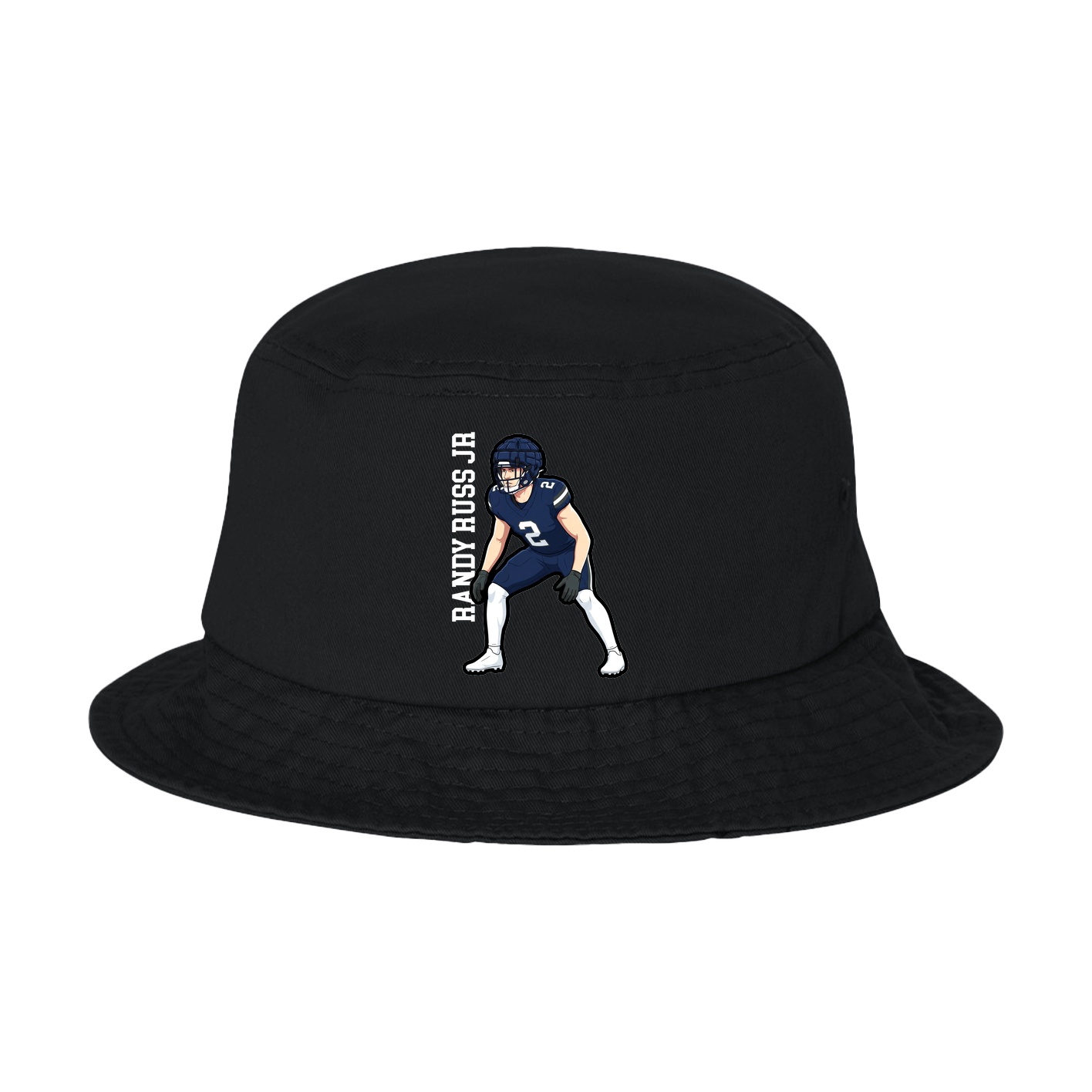 Bucket Cap — Name Vertical in Black
