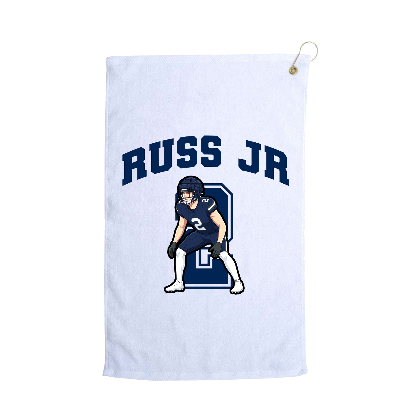 Golf Towel — Number in White