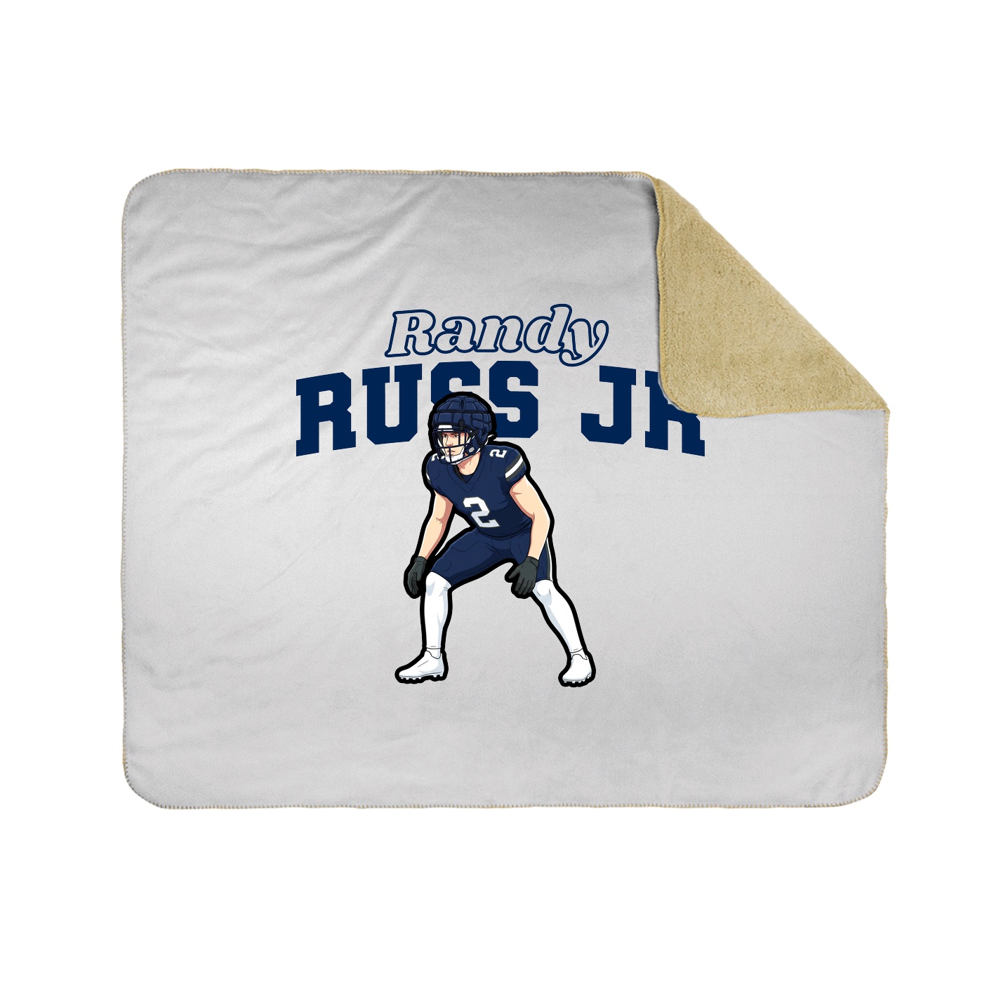 Throw Blanket — Name Arch in White