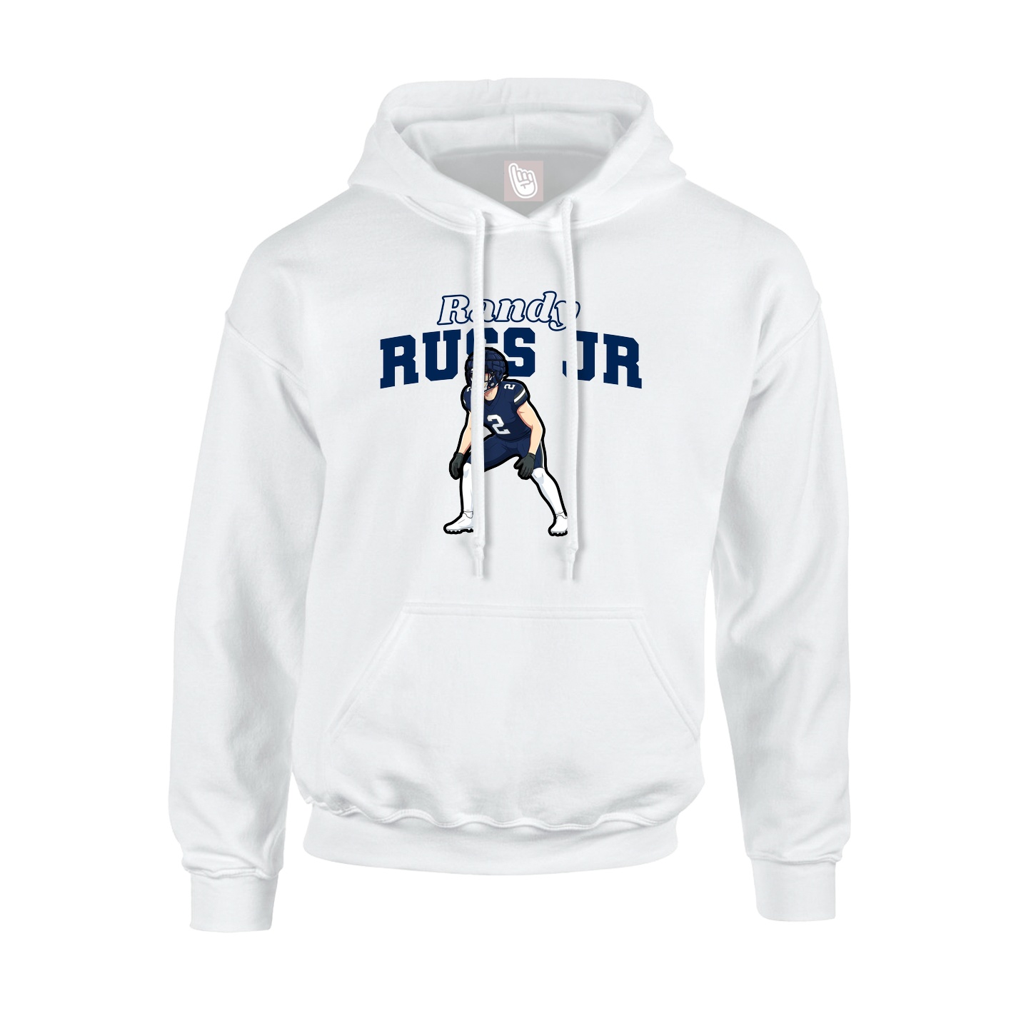 Hoodie — Name Arch in White
