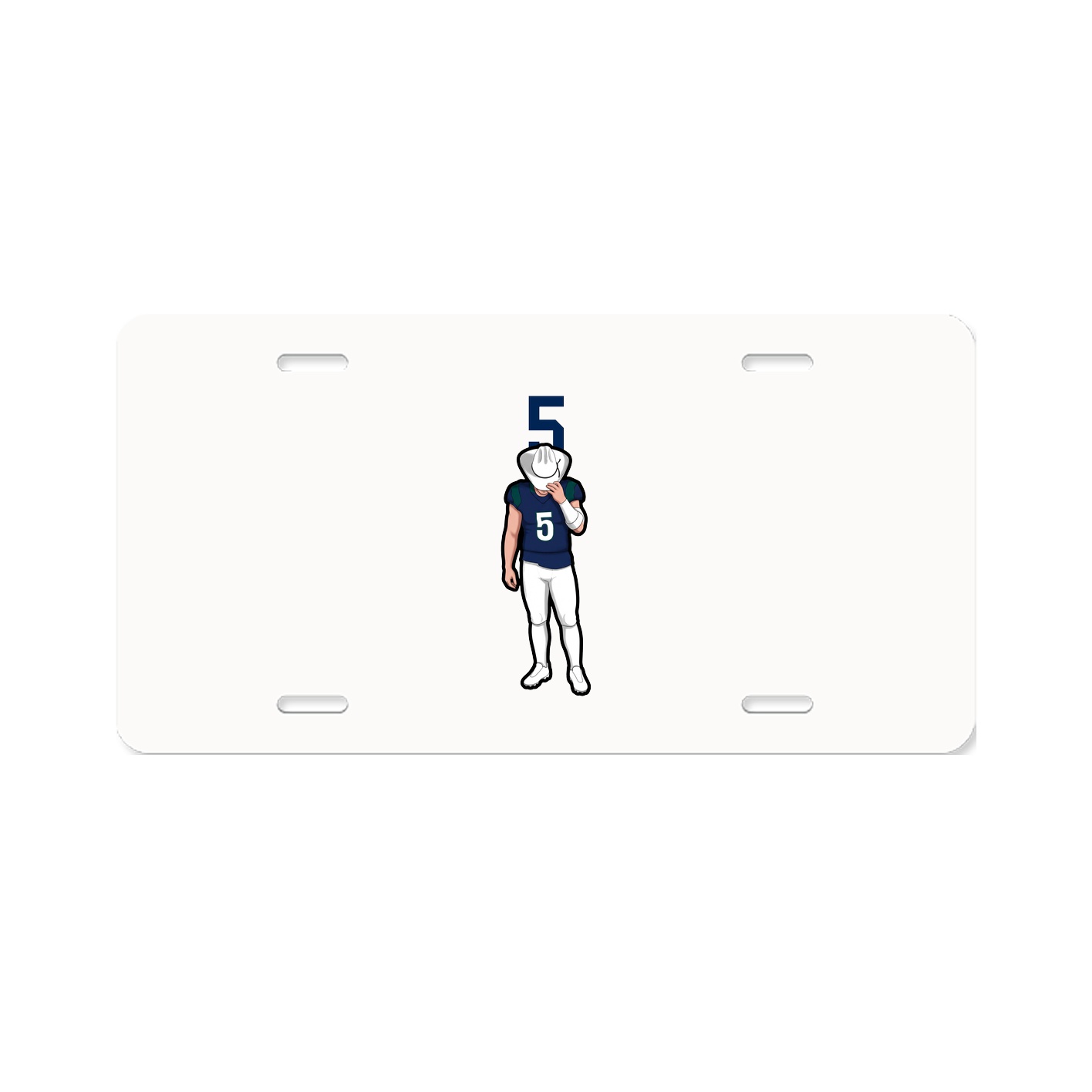 License Plate — Number Top in Classic