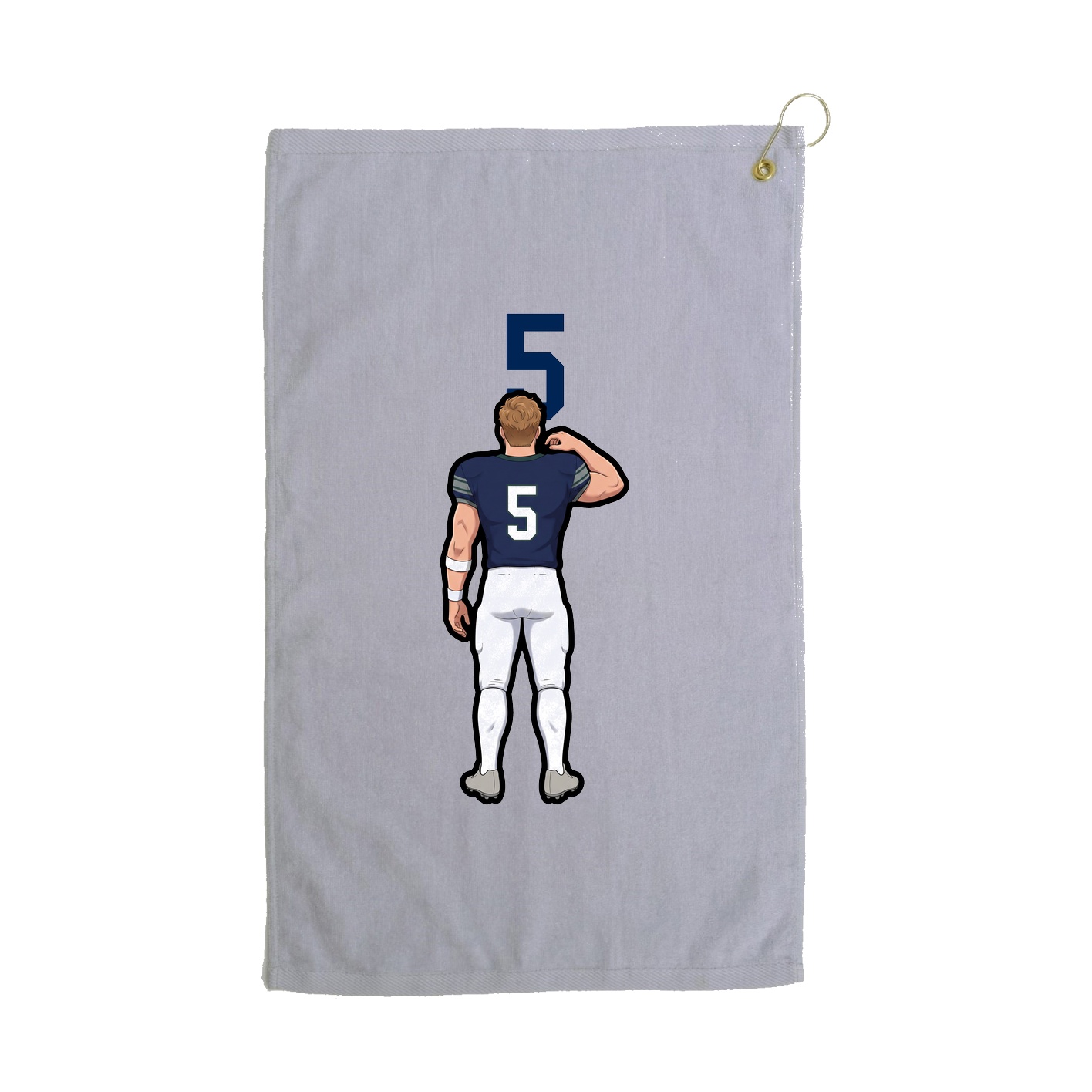 Golf Towel — Number Top in Grey