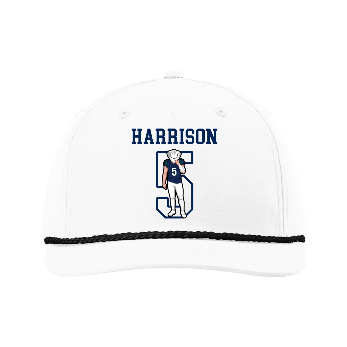 Five-Panel Classic Rope Cap — Shirsey in White