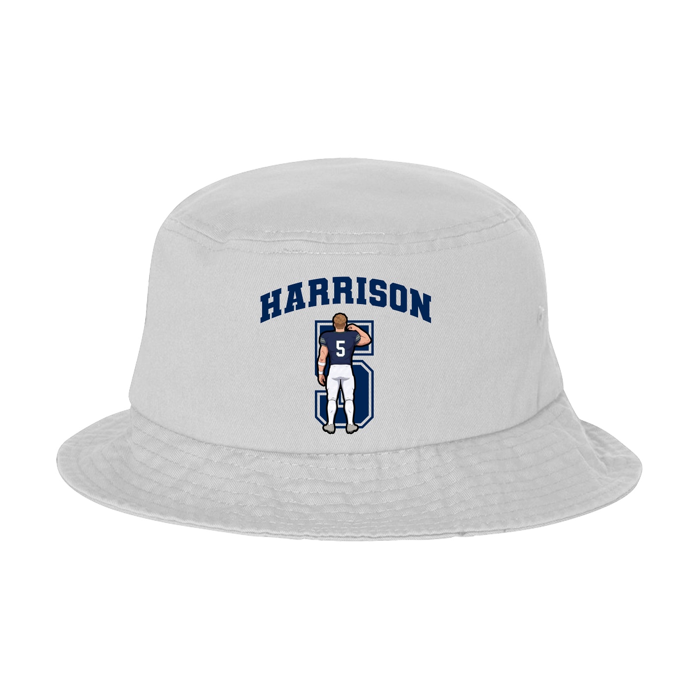 Bucket Cap — Number in White