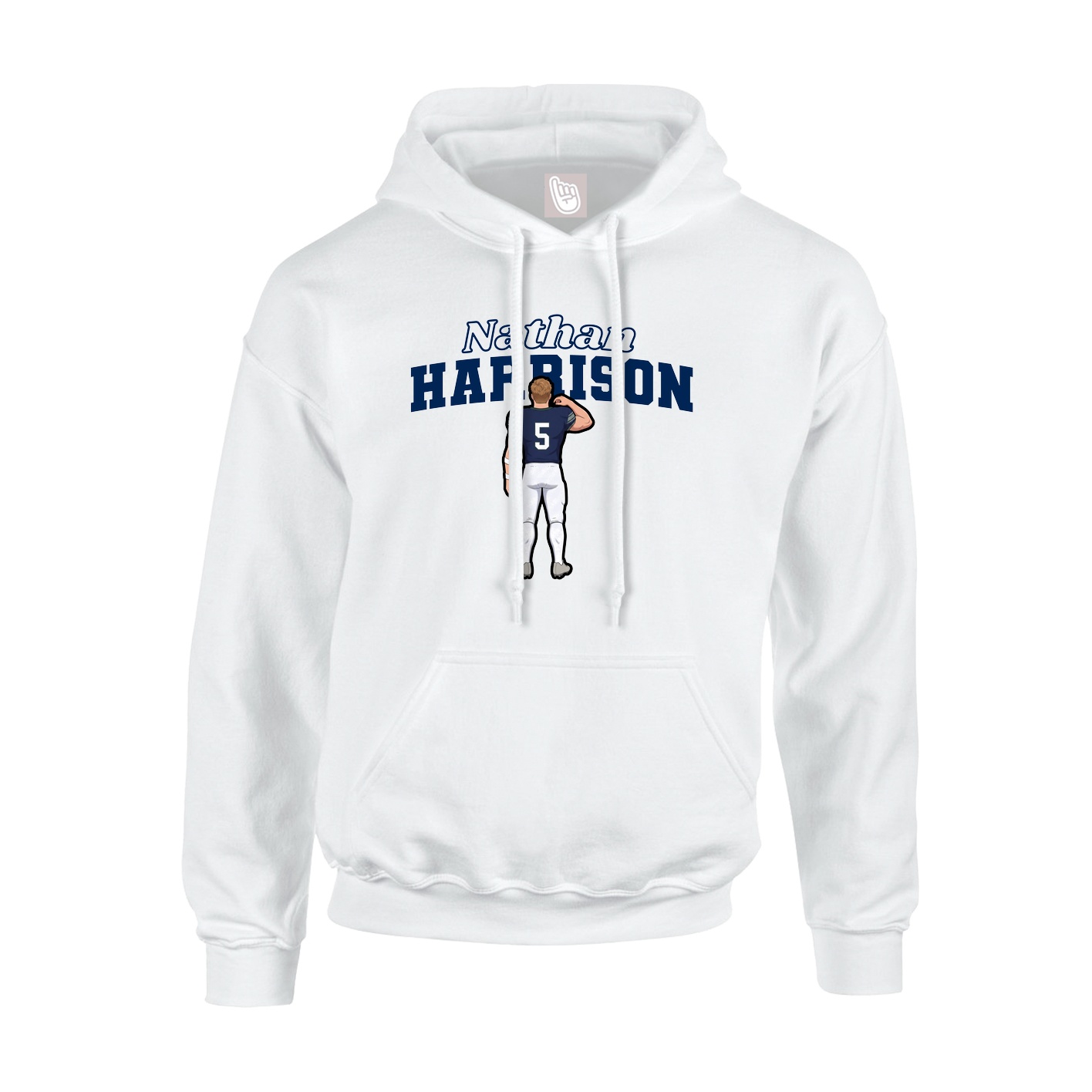 Hoodie — Name Arch in White