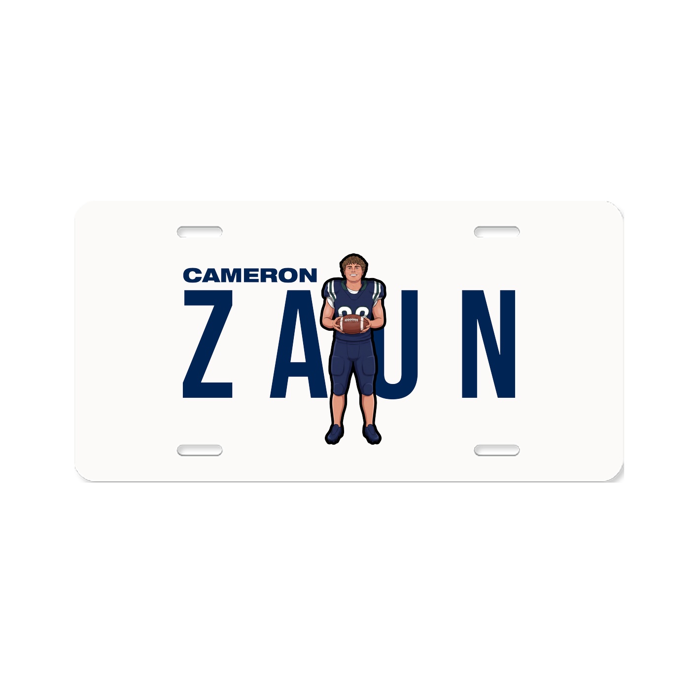 License Plate — Player Name in Classic