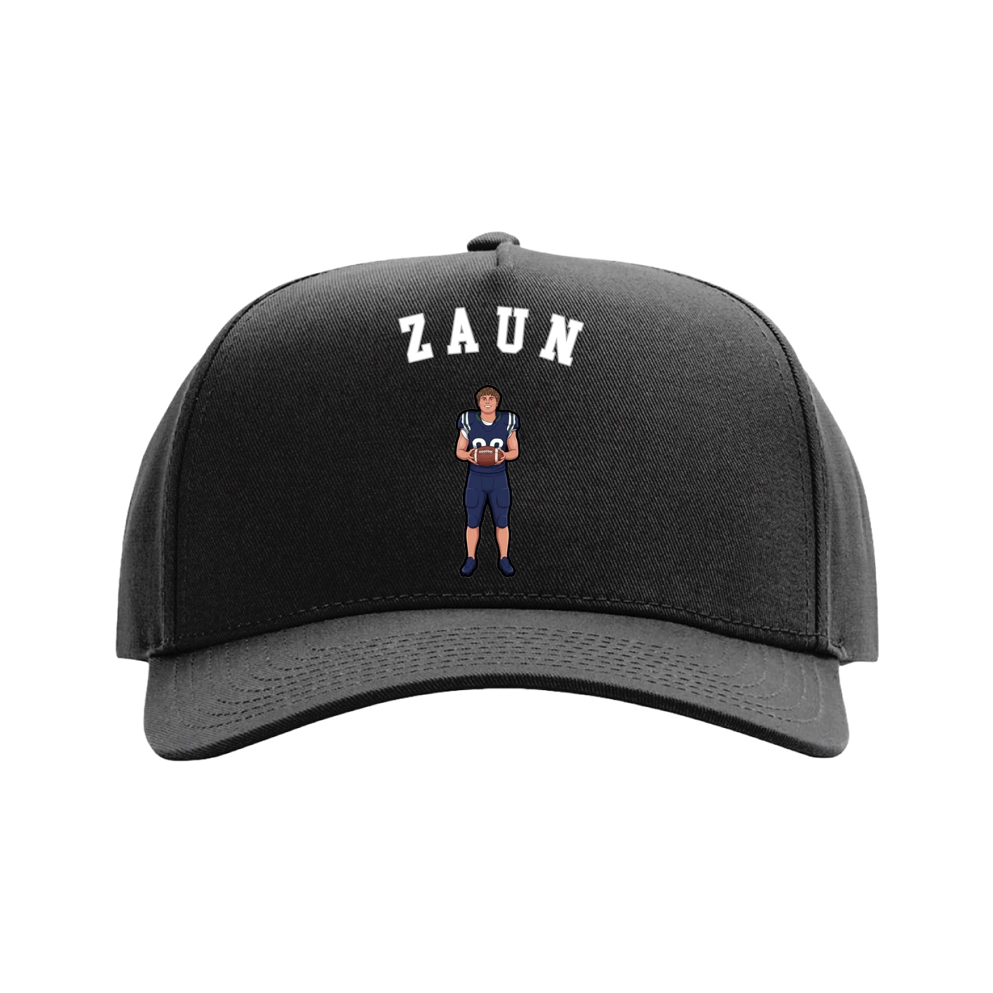 Full Fabric Five-Panel Champ Cap — Shirsey Arch in Black