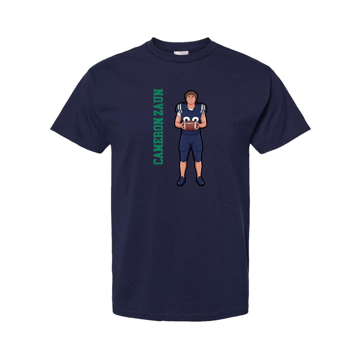 Tee — Name Vertical in Navy