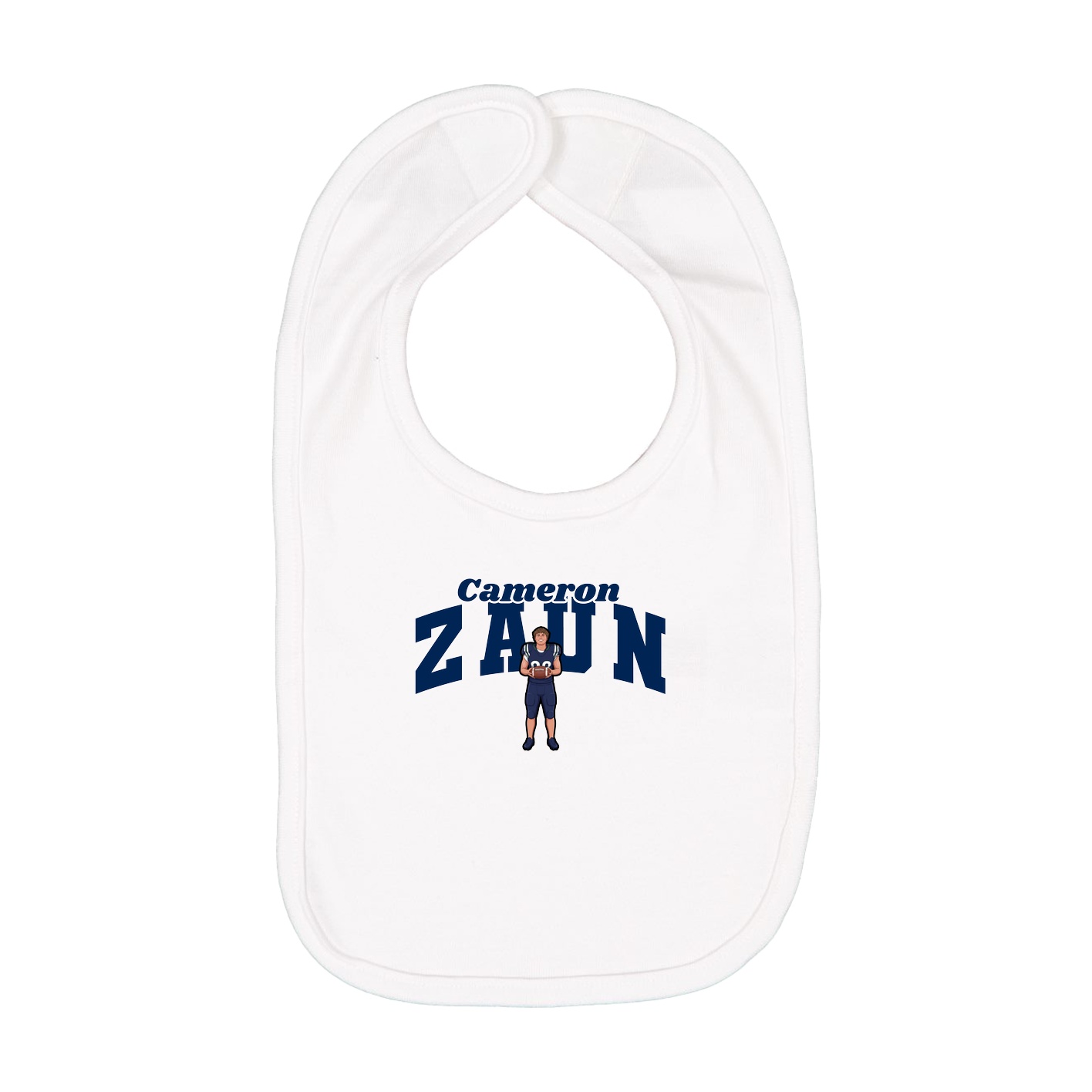 Infant Bib — Signature Arch in White