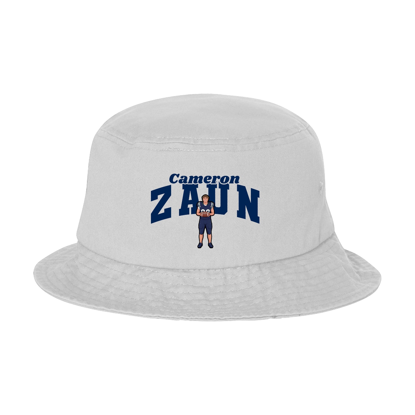 Bucket Cap — Signature Arch in White